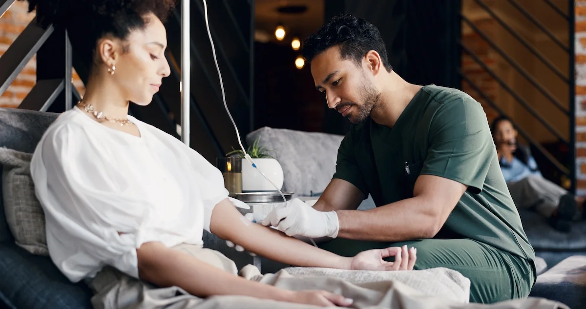 NAD infusion therapy and promoted for easing withdrawal, reducing cravings or improving mental clarity